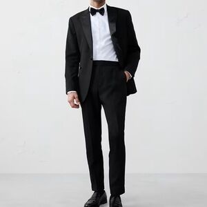 B BANANA REPUBLIC TAILORED-FIT LUXE TUXEDO WITH TROUSER | Black #781720